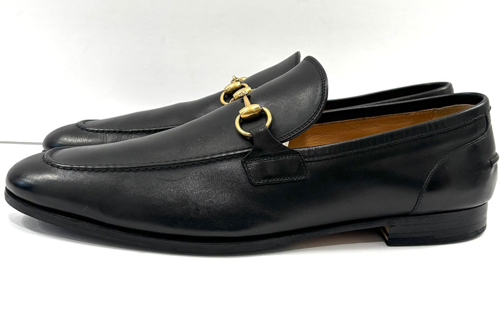 GUCCI MEN'S JORDAAN CALFSKIN HORSEBIT LOAFERS