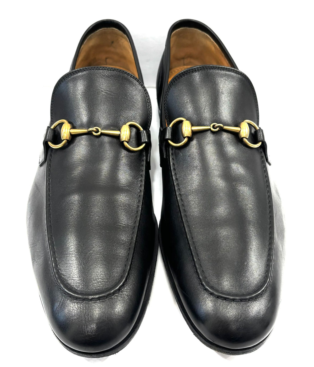 GUCCI MEN'S JORDAAN CALFSKIN HORSEBIT LOAFERS