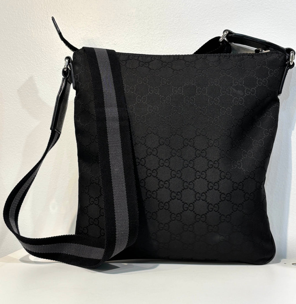 GUCCI VINTAGE GG GUCCISSIMA CANVAS MESSENGER BAG
