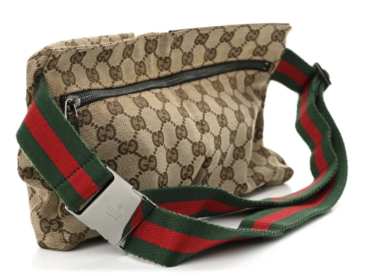 GUCCI VINTAGE GG CANVAS FANNY PACK