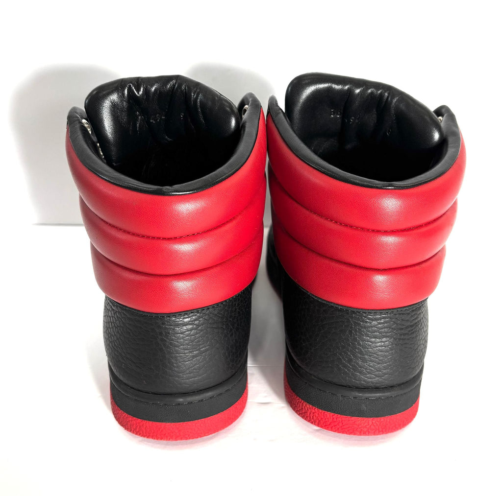 GUCCI RONNIE WEB HIGH-TOP CALFSKIN LEATHER SNEAKERS