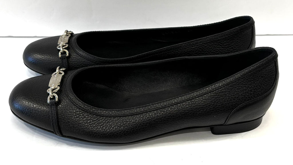 GUCCI CALFSKIN LEATHER CALLARIUS BALLET FLATS