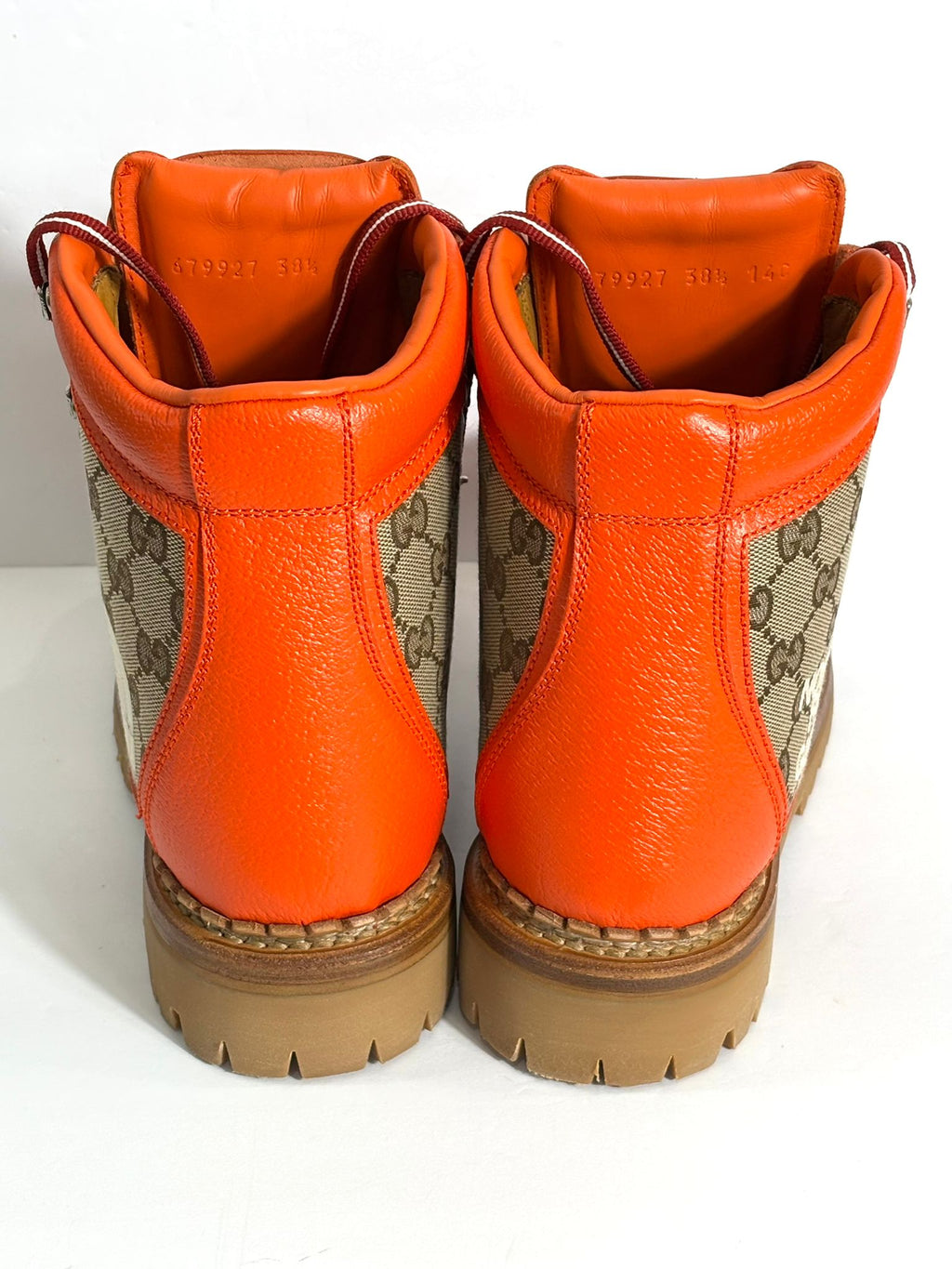 GUCCI X NORTH FACE MONOGRAM CALFSKIN HIKING BOOTS