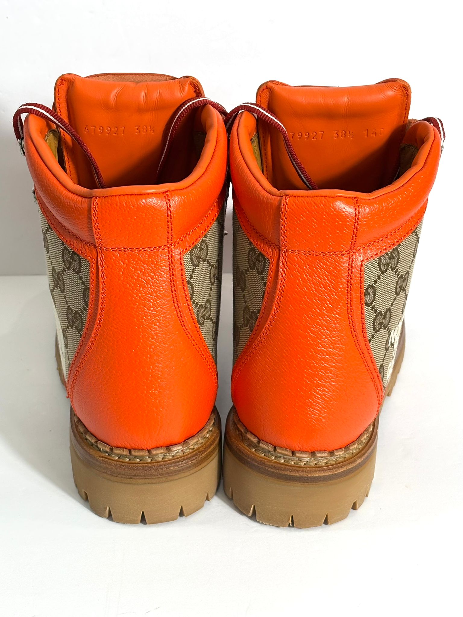 GUCCI X NORTH FACE MONOGRAM CALFSKIN HIKING BOOTS