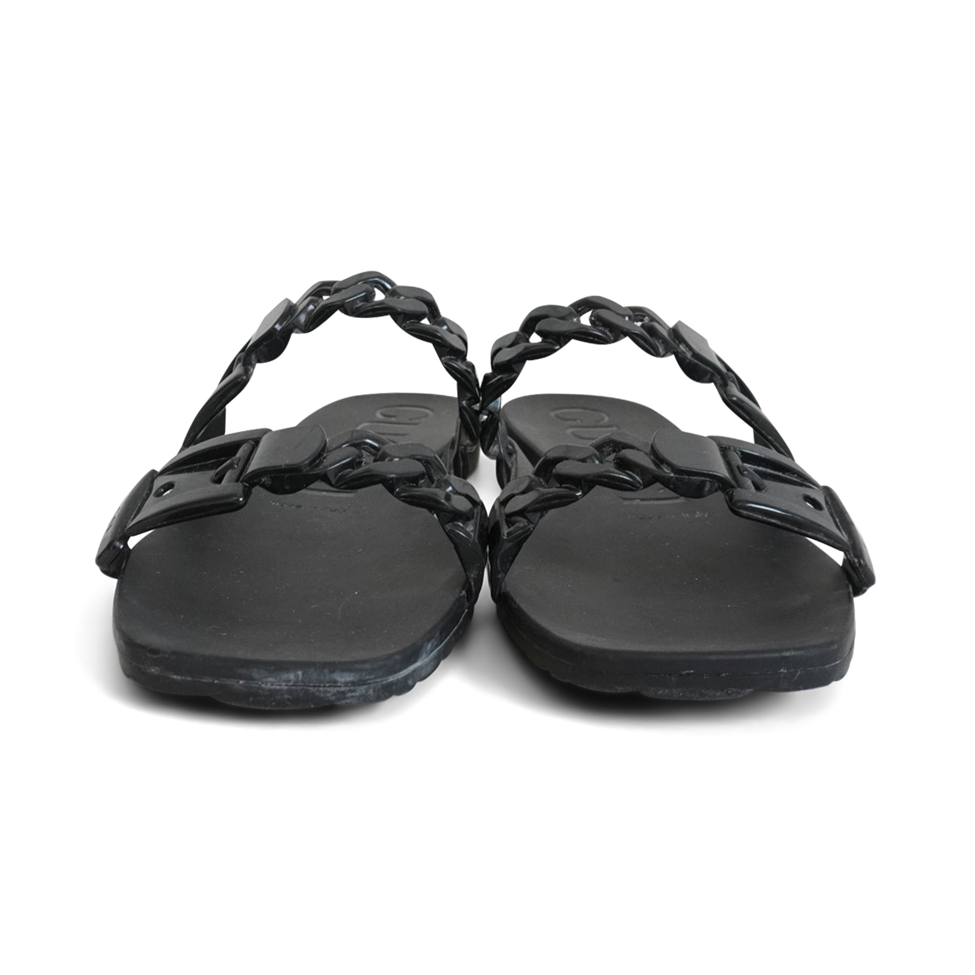 Gucci Chain-Link Rubber Sandals - Women's 36