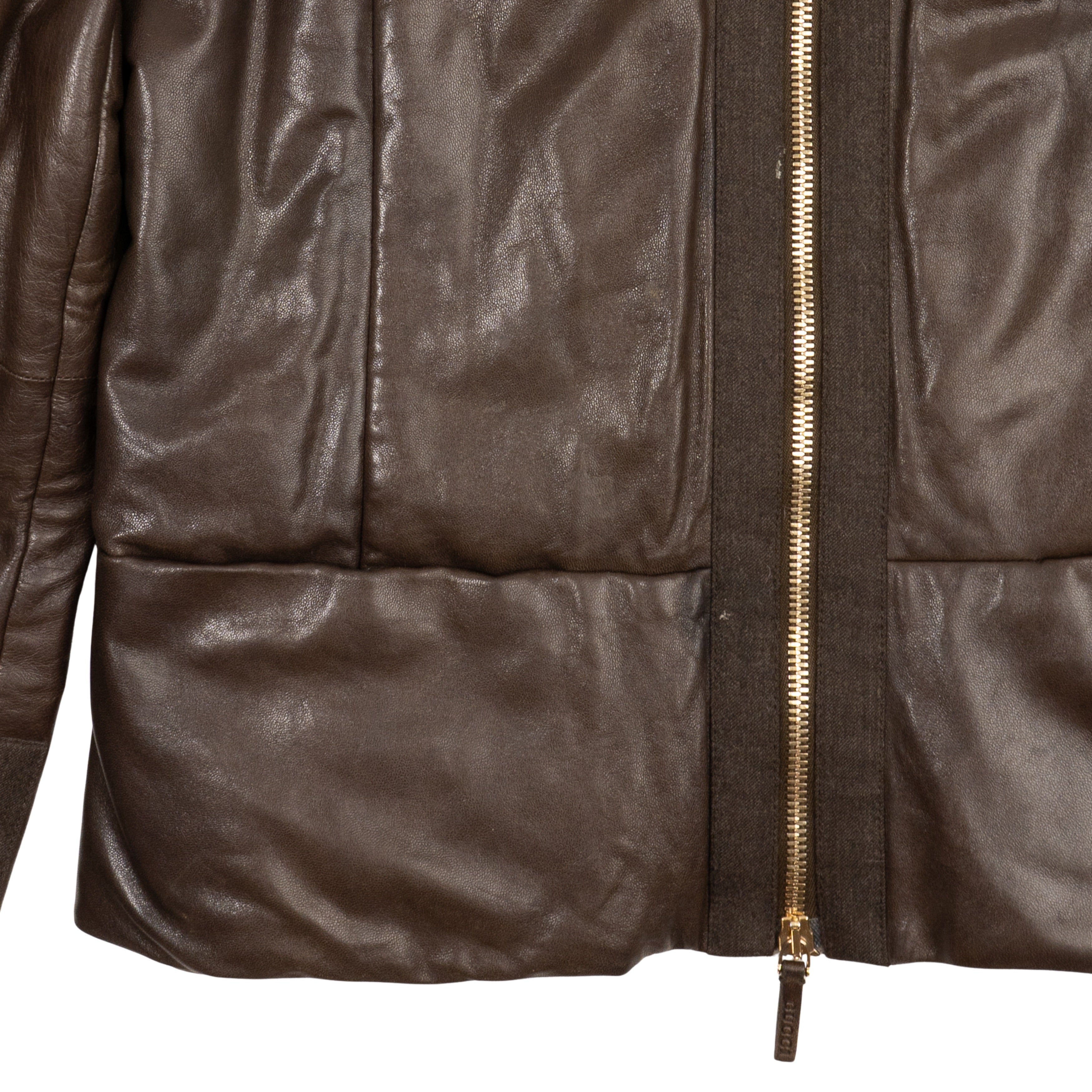 Gucci Vintage Leather Moto Jacket - Women's 42
