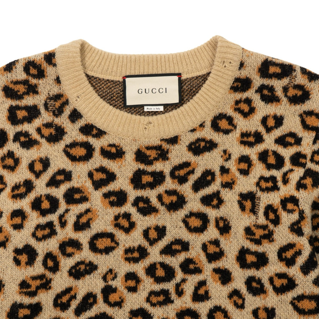Gucci Leopard Knit Sweater - Women's M