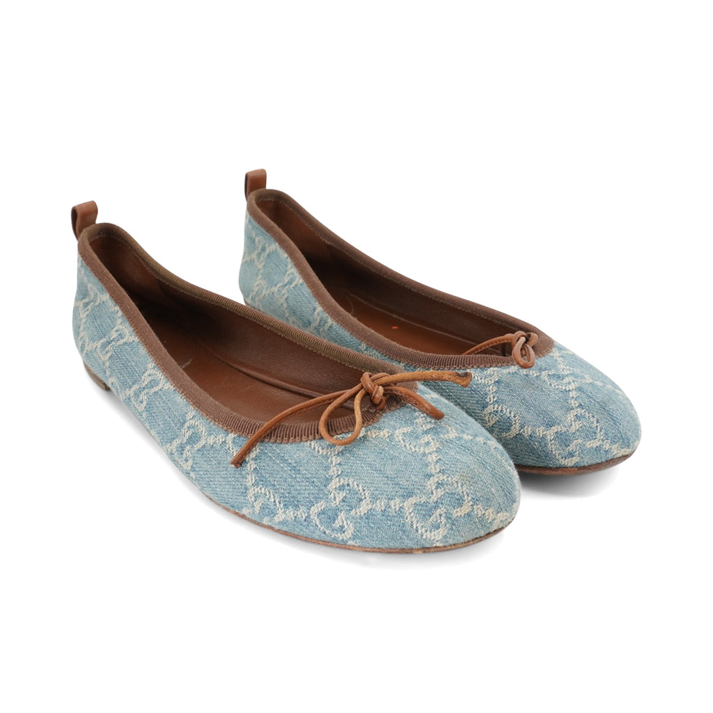 Gucci Denim Ballet Flats - Women's 37
