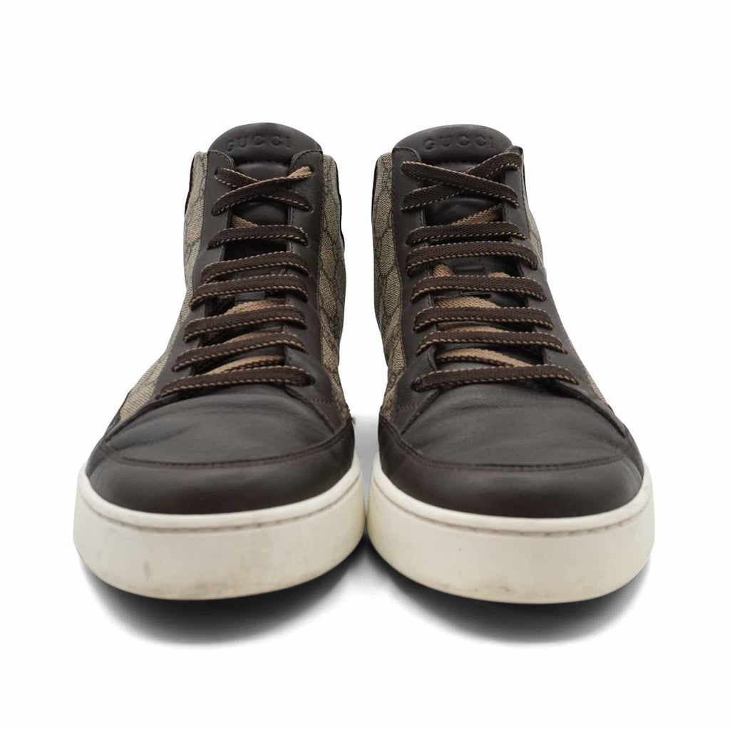 Gucci 'GG Supreme' Monogram High Top Sneakers - Men's 8