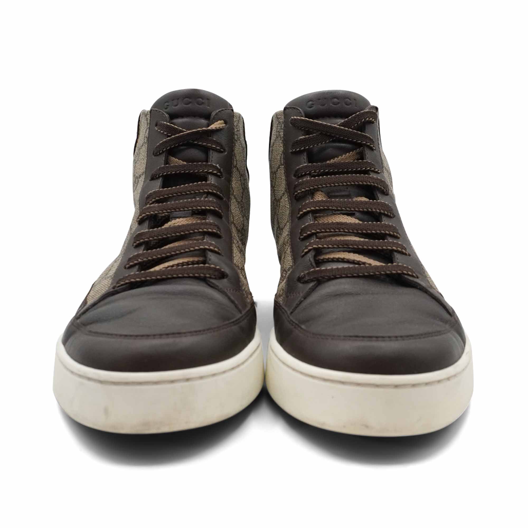 Gucci 'GG Supreme' Monogram High Top Sneakers - Men's 8