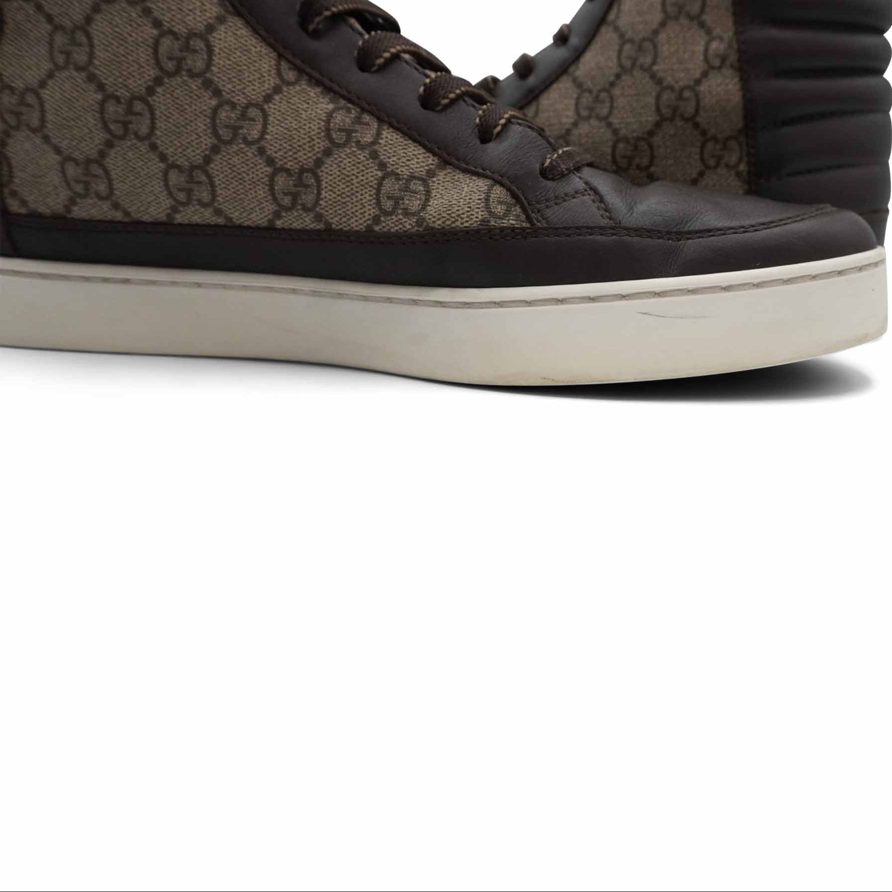 Gucci 'GG Supreme' Monogram High Top Sneakers - Men's 8