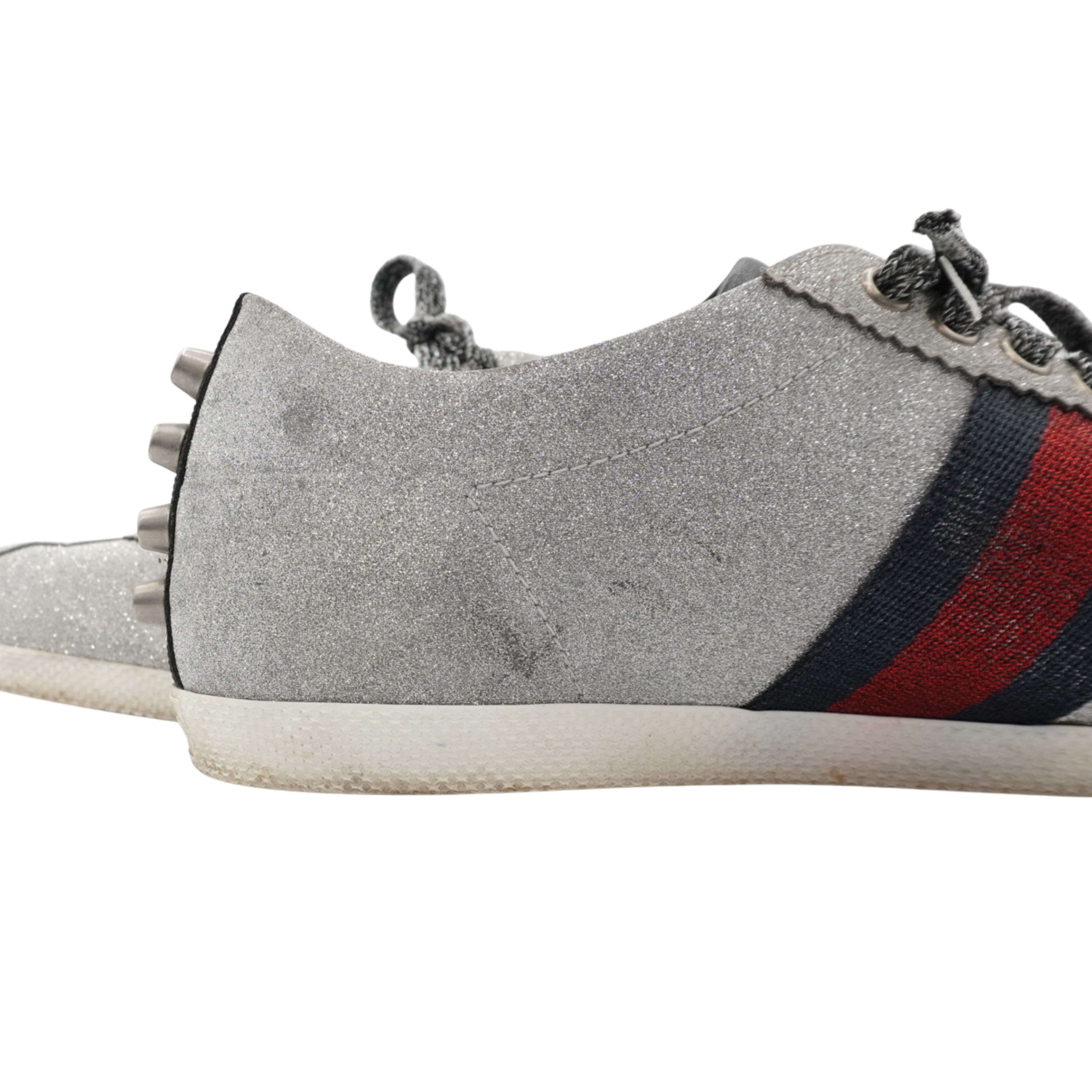 Gucci 'Bambi Web Glitter' Sneakers - Women's 39.5