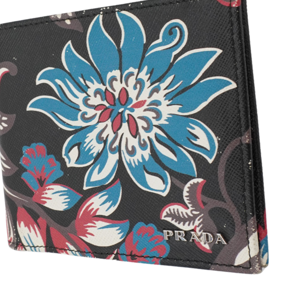 Prada Floral Bi-Fold Wallet