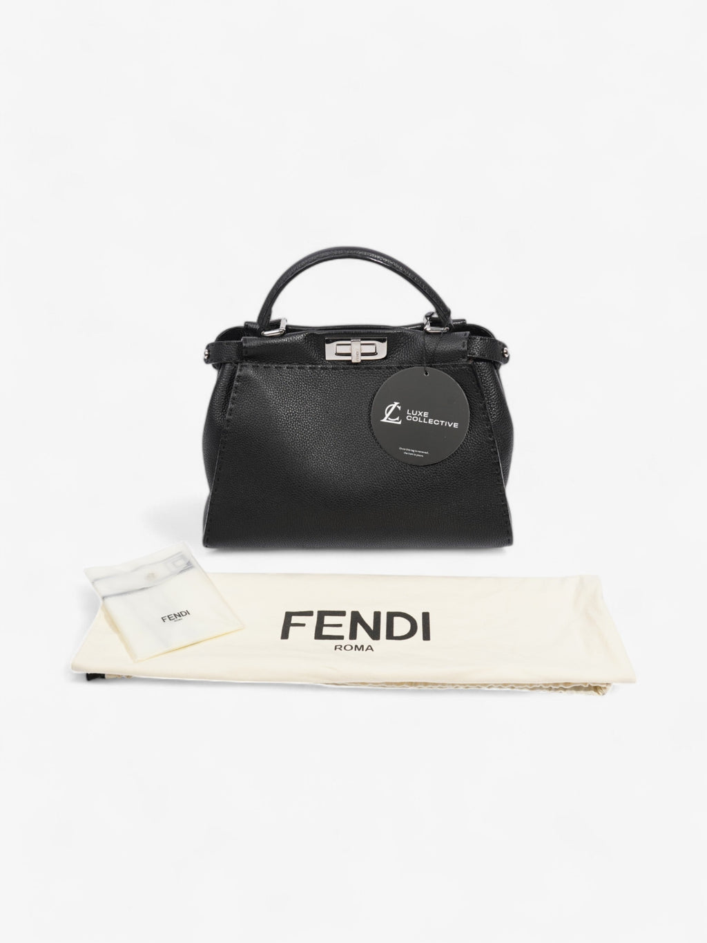 Fendi Peekaboo Black Leather Medium