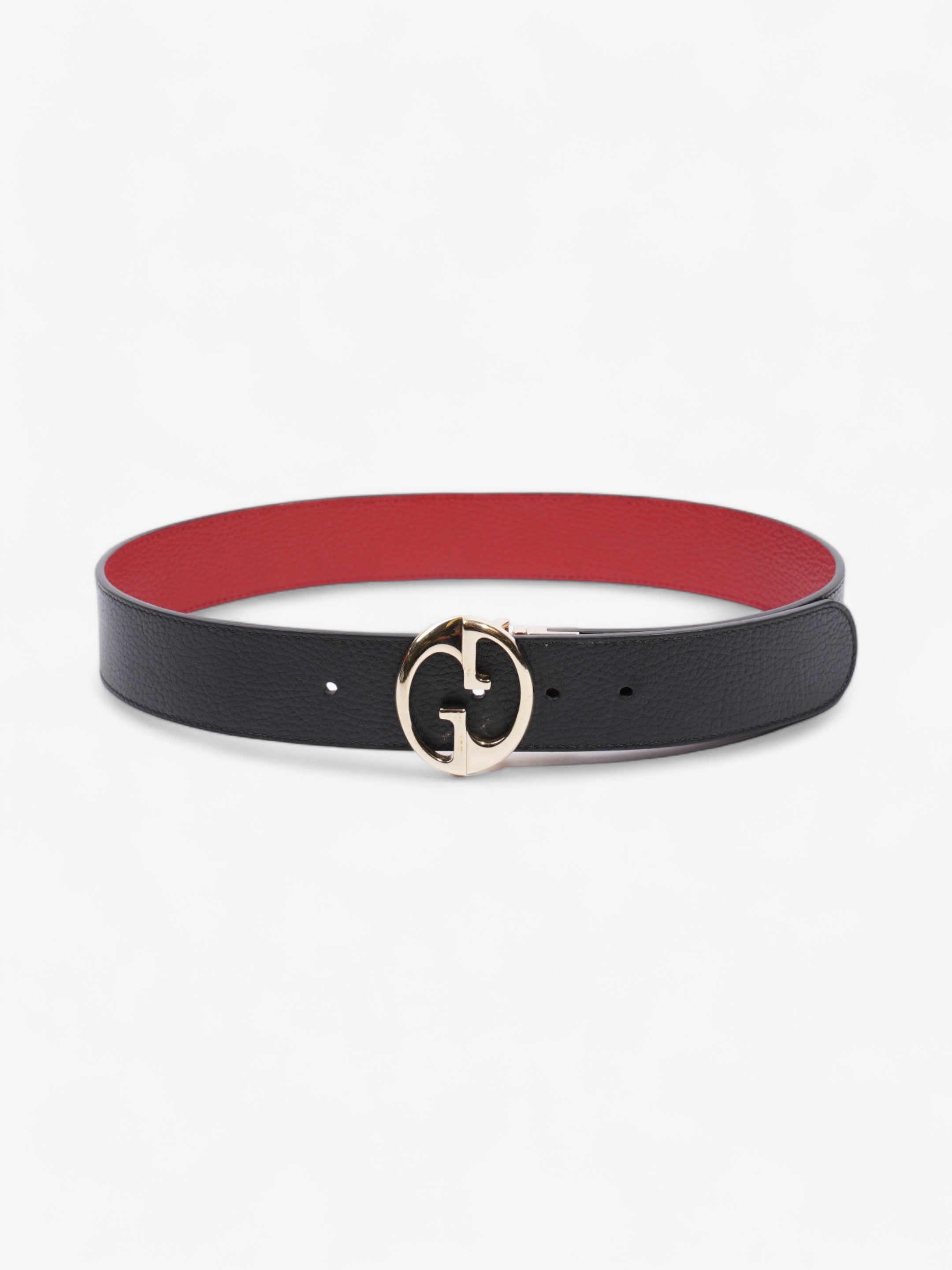Gucci 1973 Reversible Belt Black / Red Leather 75cm / 30"