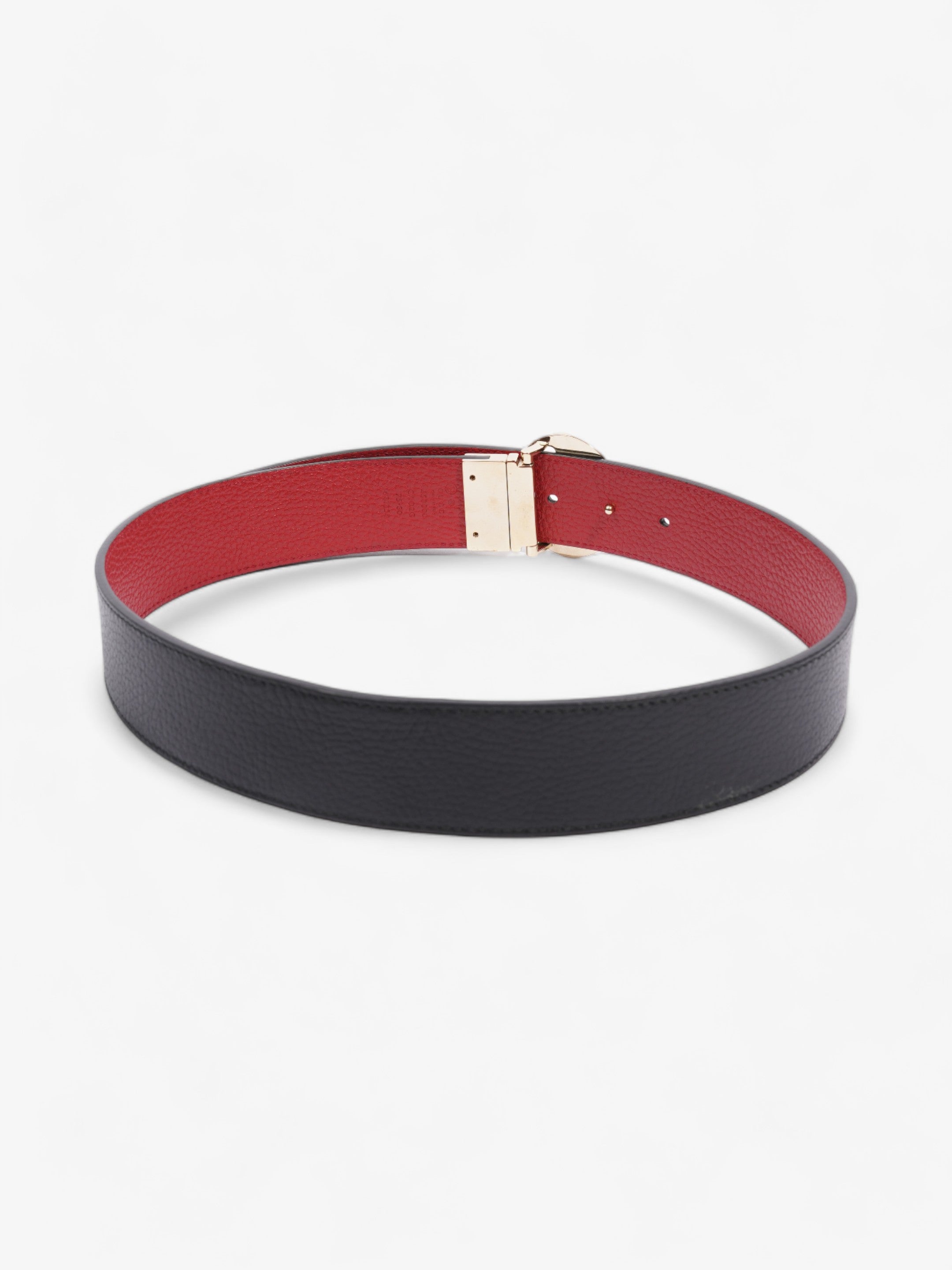 Gucci 1973 Reversible Belt Black / Red Leather 75cm / 30"