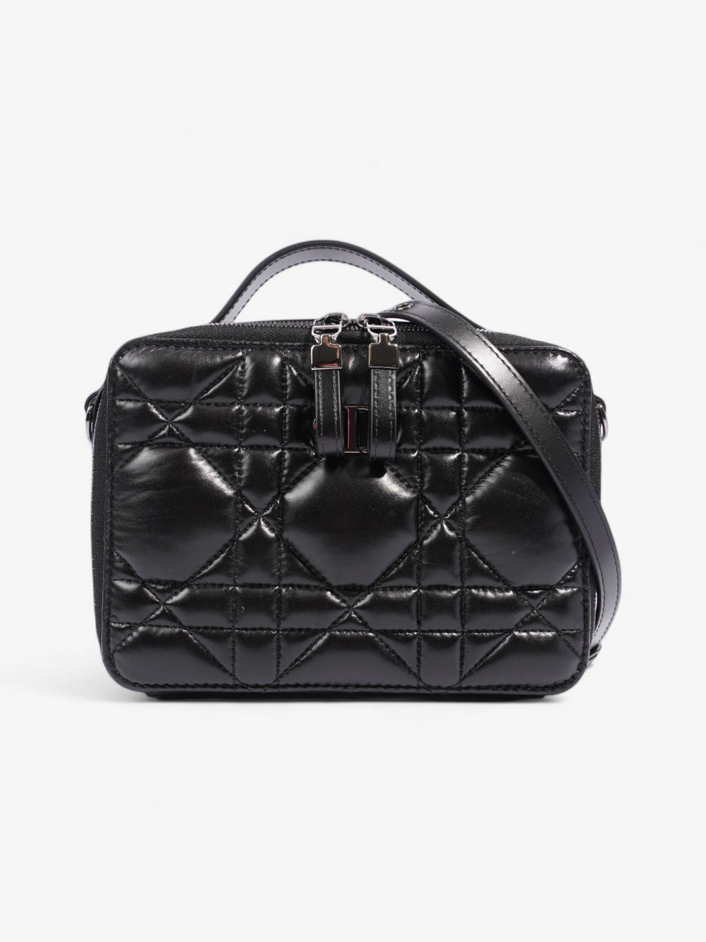 Christian Dior Caro Box Bag Black Calfskin Leather