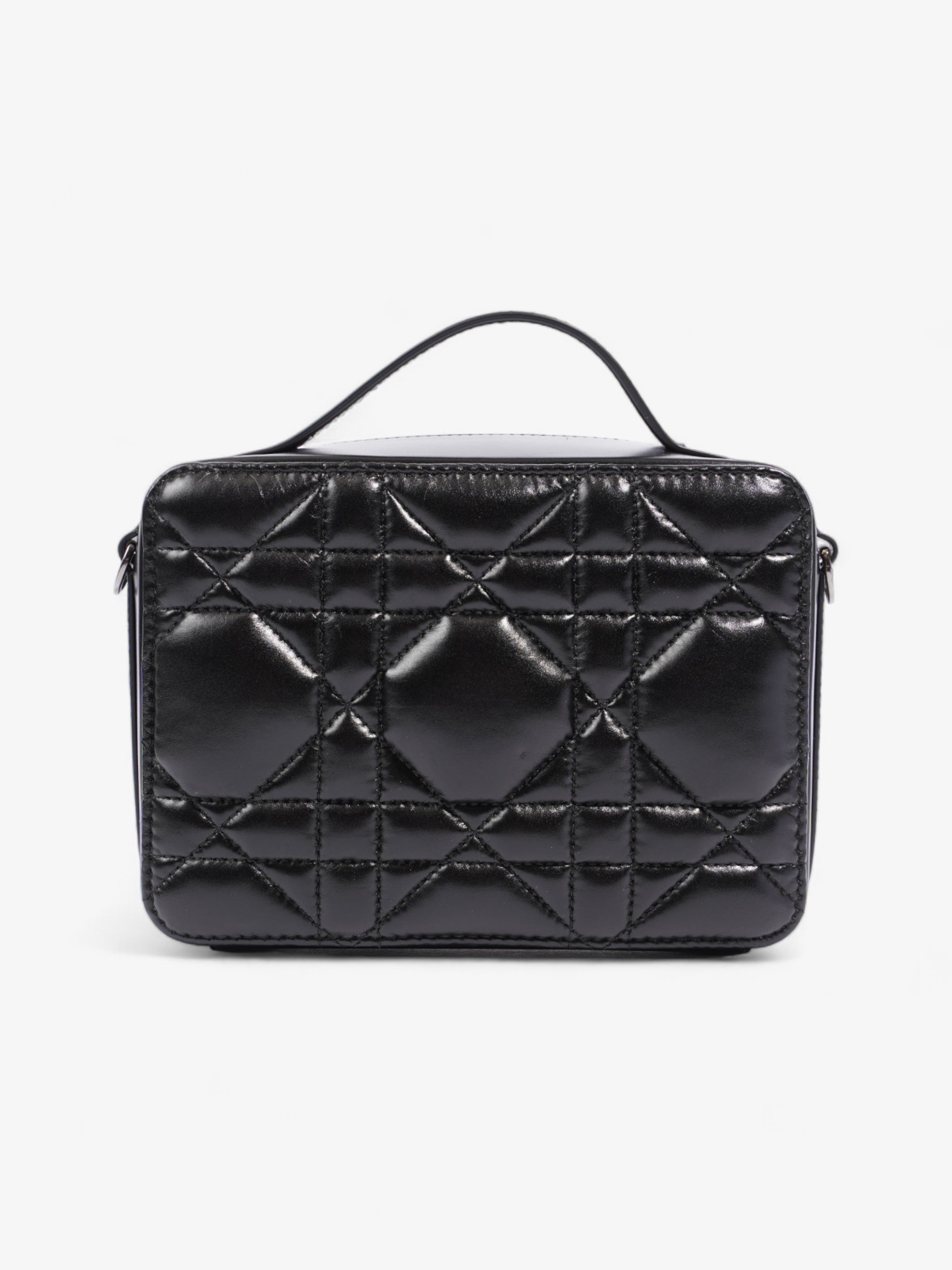 Christian Dior Caro Box Bag Black Calfskin Leather