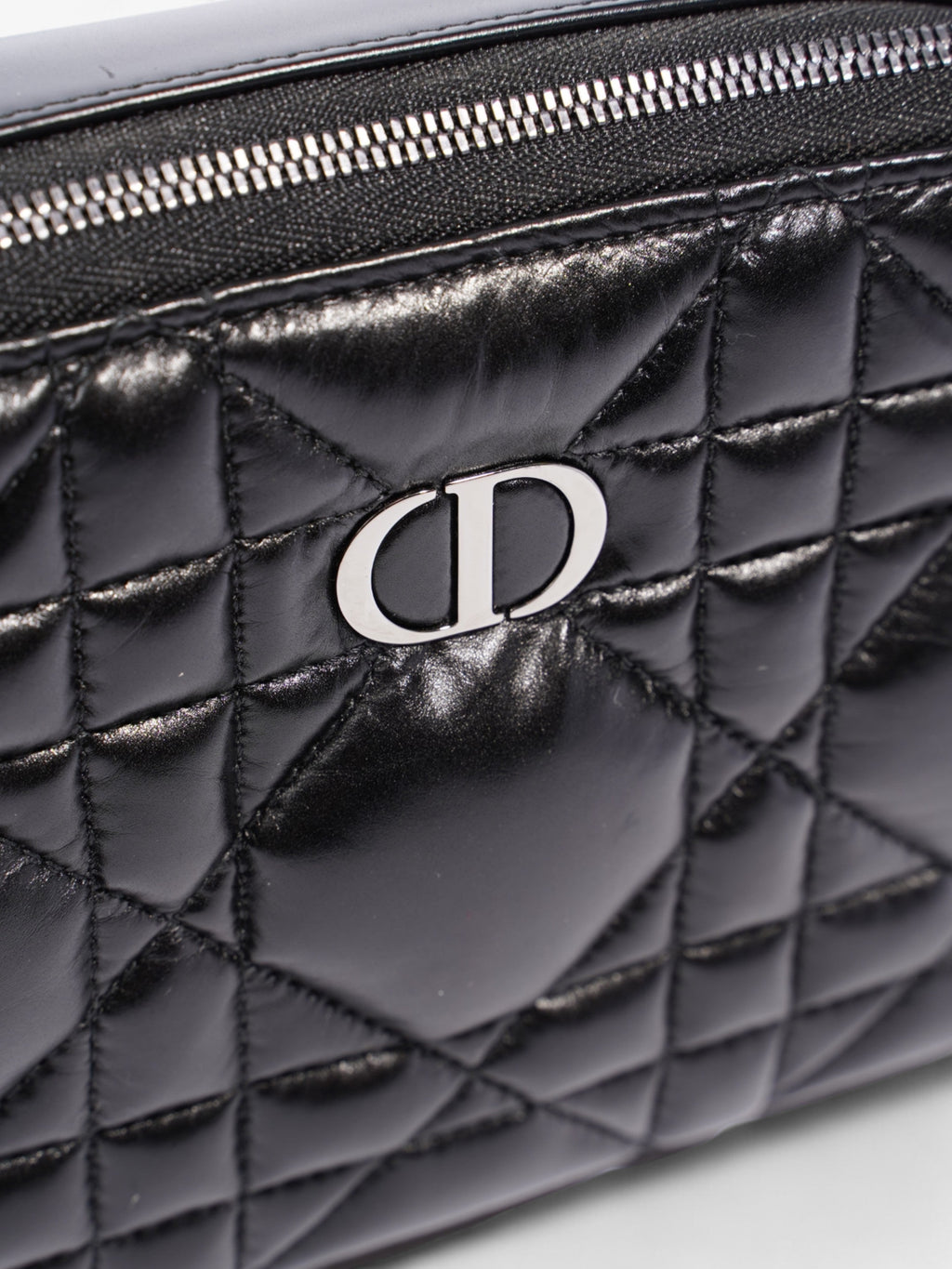 Christian Dior Caro Box Bag Black Calfskin Leather