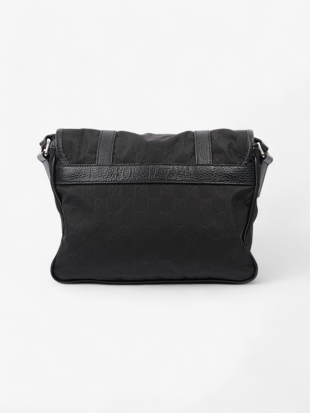Gucci Monogram Messenger Bag Black Nylon