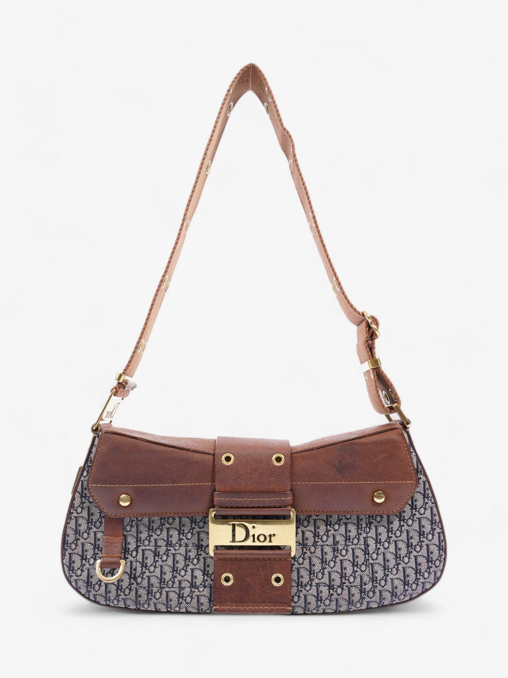 Christian Dior Street Chic Columbus Blue Oblique / Brown Canvas