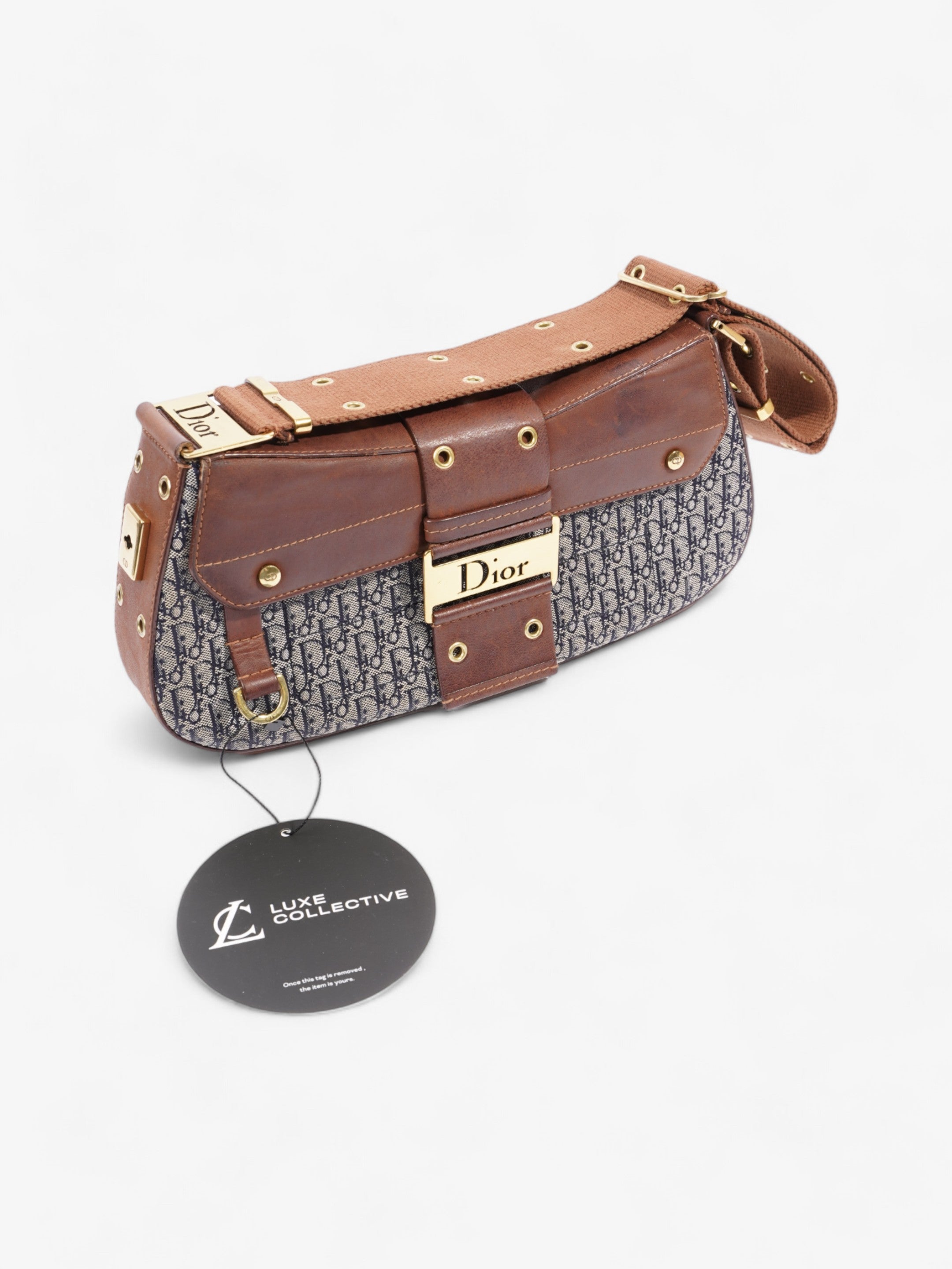 Christian Dior Street Chic Columbus Blue Oblique / Brown Canvas