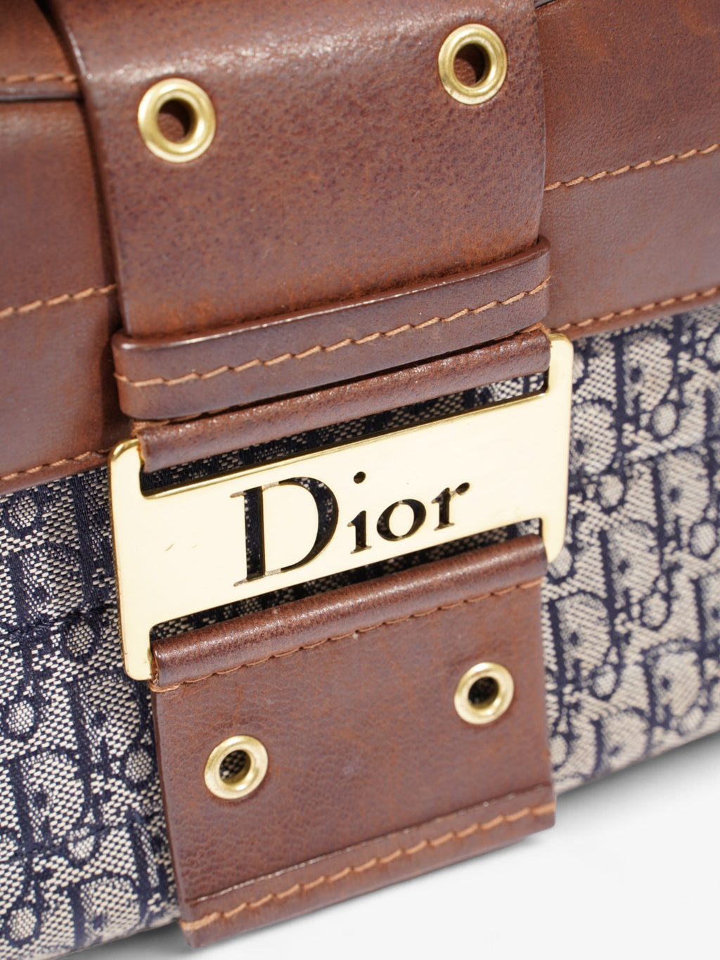 Christian Dior Street Chic Columbus Blue Oblique / Brown Canvas
