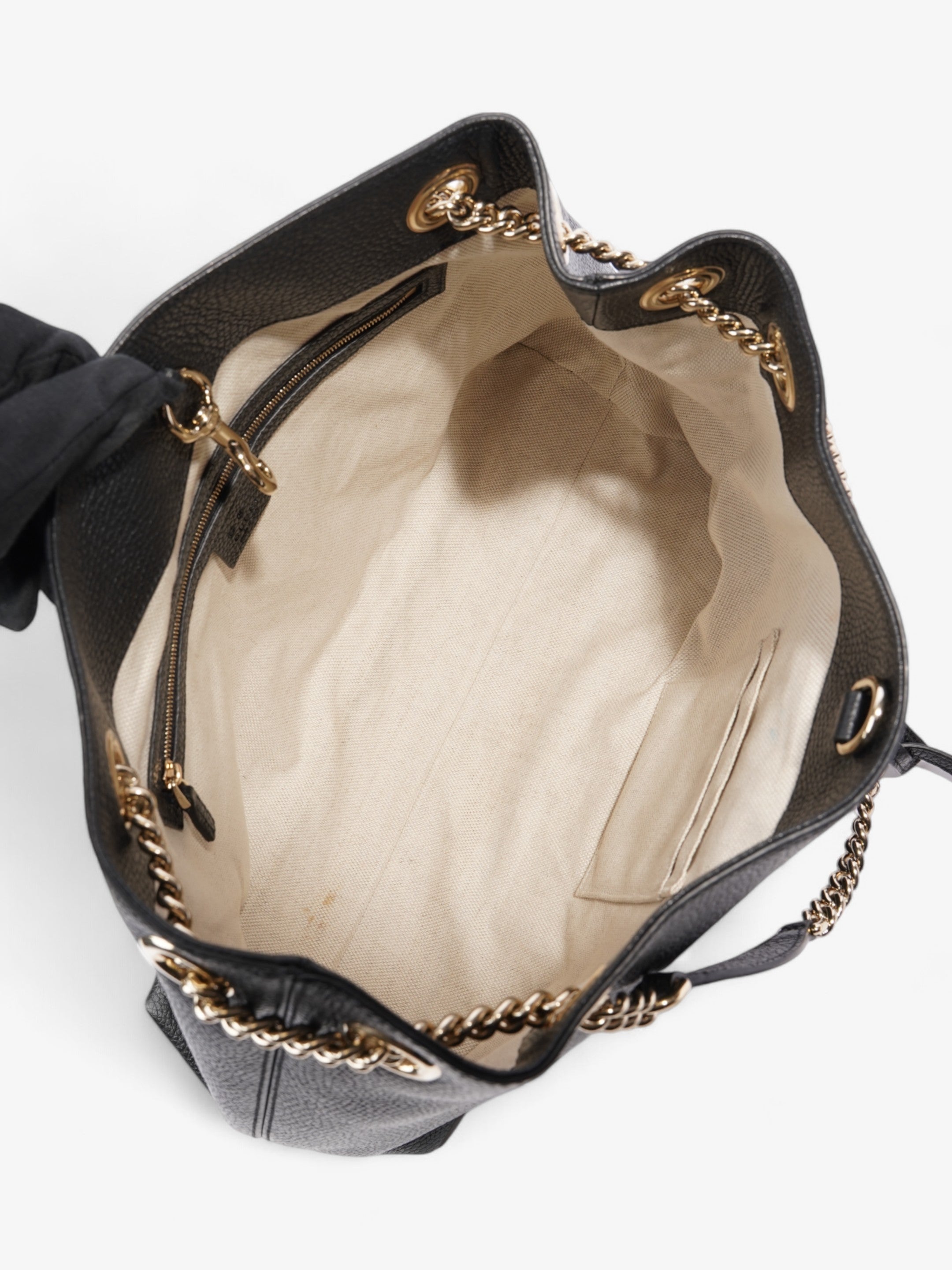 Gucci Soho Chain Tote Black Leather Medium