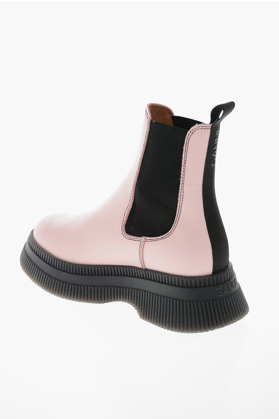 GANNI LEATHER CHELSEA BOOTS
