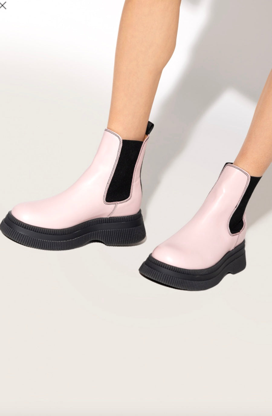 GANNI LEATHER CHELSEA BOOTS