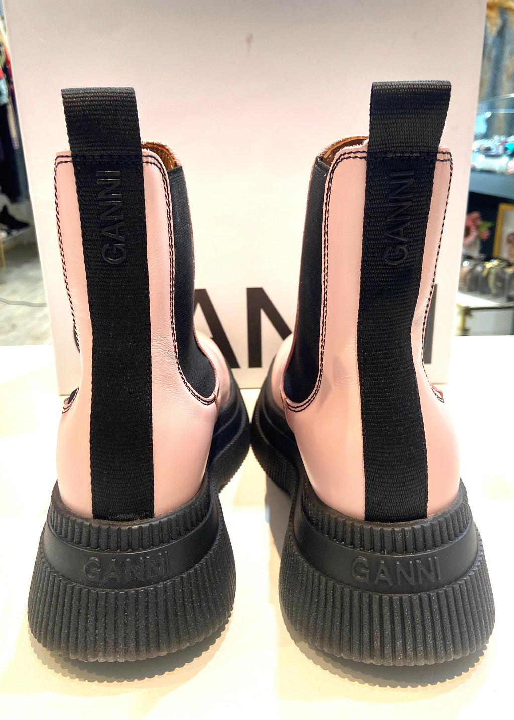 GANNI LEATHER CHELSEA BOOTS