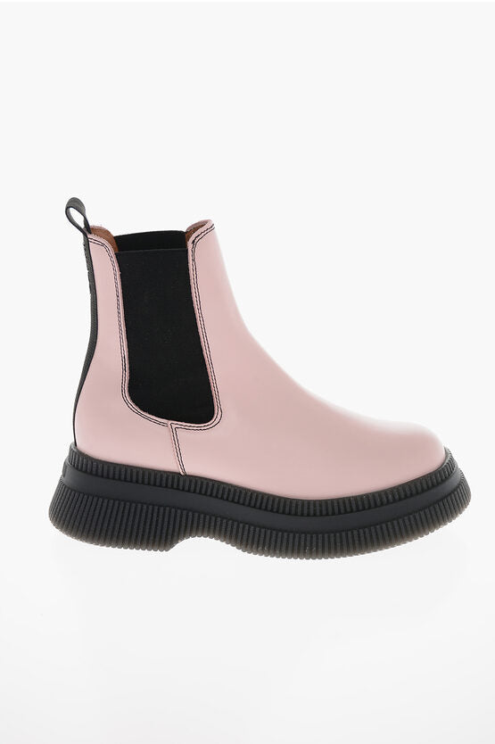 GANNI LEATHER CHELSEA BOOTS