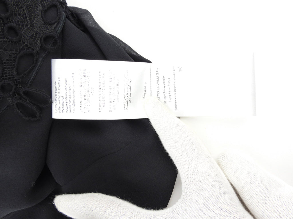 Giambattista Valli Black Floral Lace T-Shirt - S