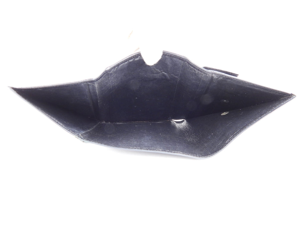 Gianni Versace Vintage 1990's Black Medusa Tri-Fold Wallet