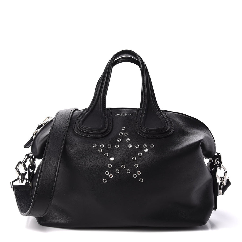 GIVENCHY CALFSKIN LEATHER STAR EMBELLISHED NIGHTINGALE BAG