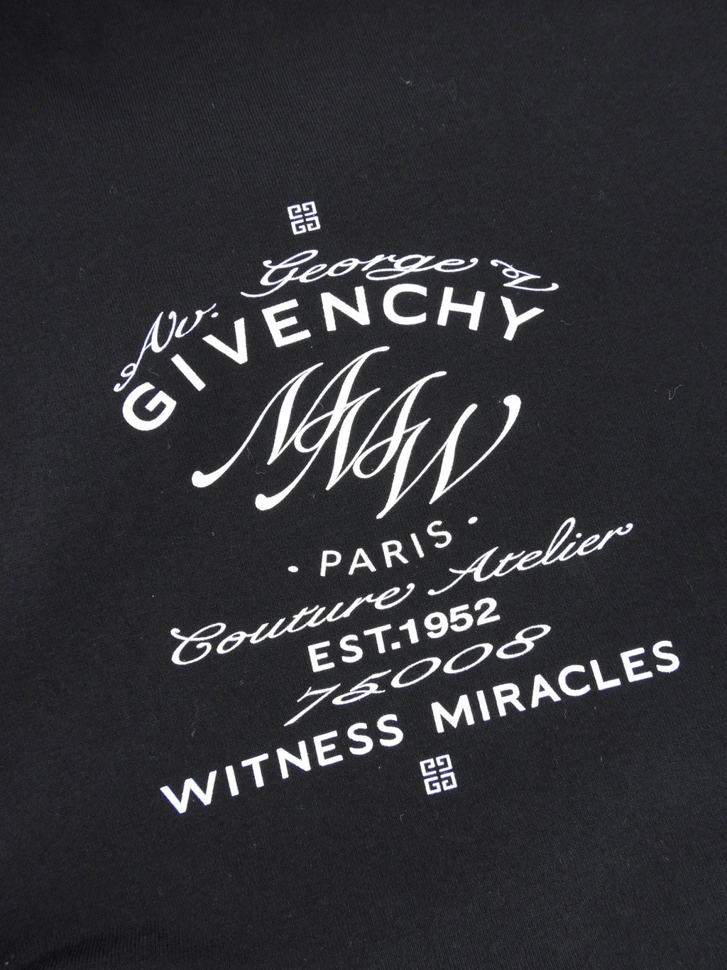 Givenchy Black Cotton Printed T-Shirt - L