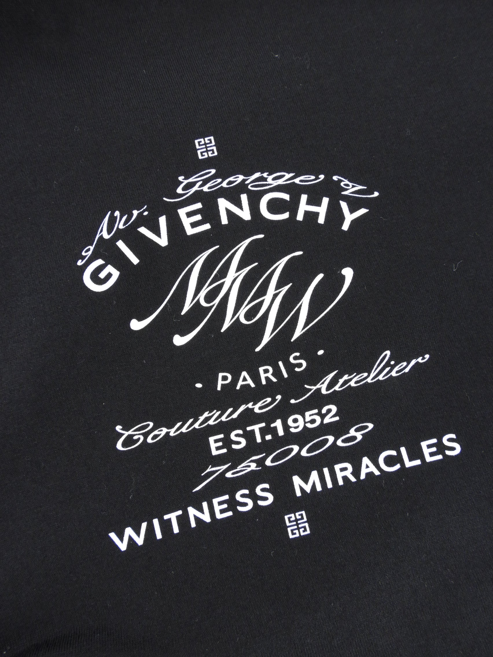 Givenchy Black Cotton Printed T-Shirt - L