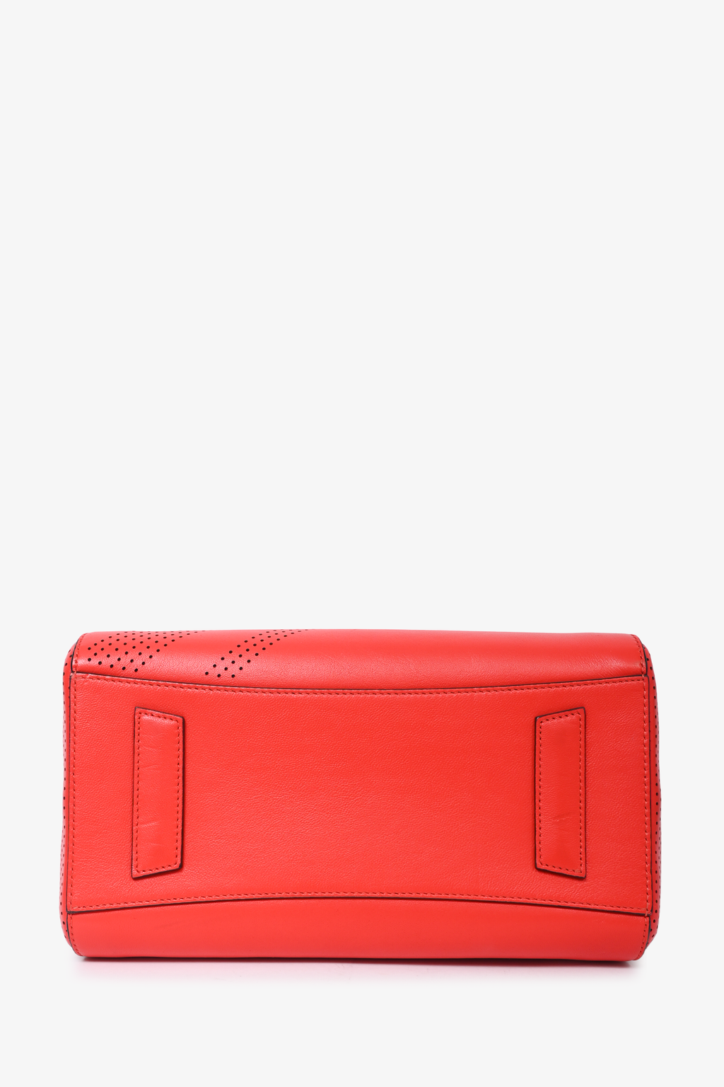 Givenchy Red Perforated Leather Small Antigona Top Handle
