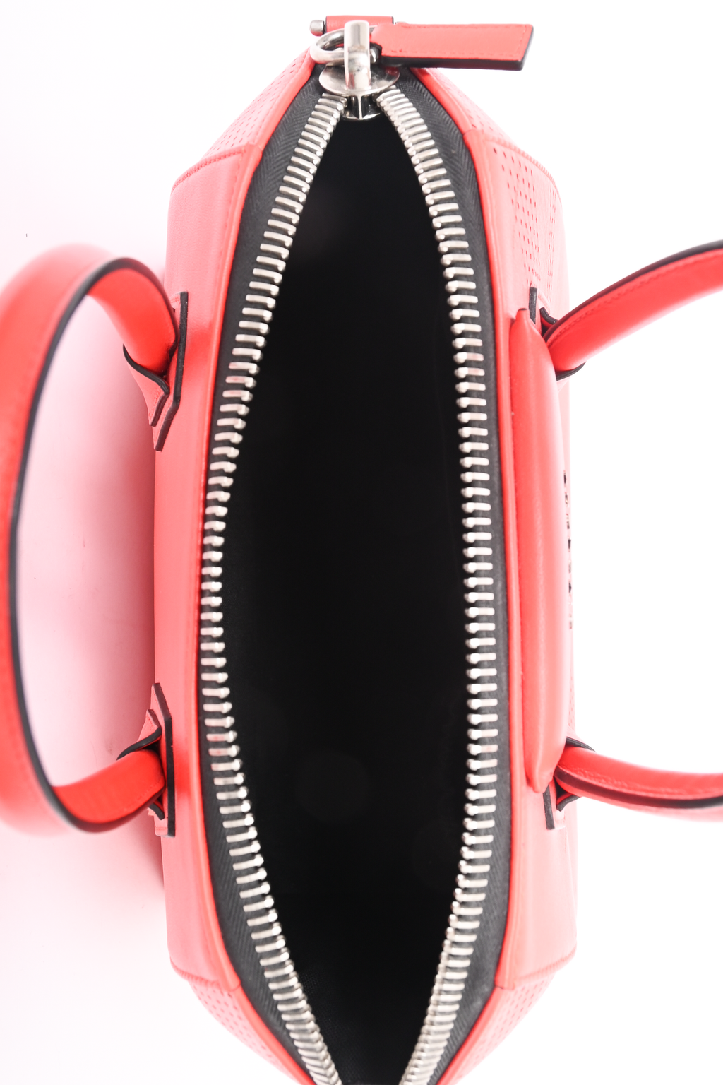 Givenchy Red Perforated Leather Small Antigona Top Handle