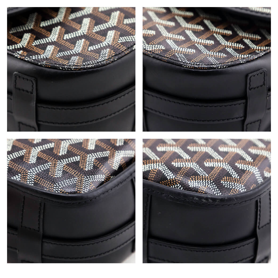 Goyard Black Goyardine Belvedere II MM Messenger Bag