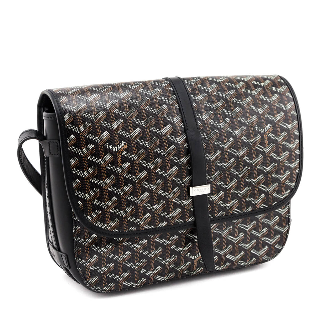 Goyard Black Goyardine Belvedere II MM Messenger Bag