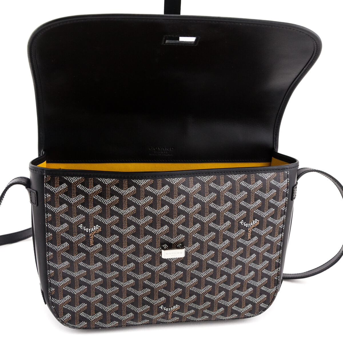 Goyard Black Goyardine Belvedere II MM Messenger Bag