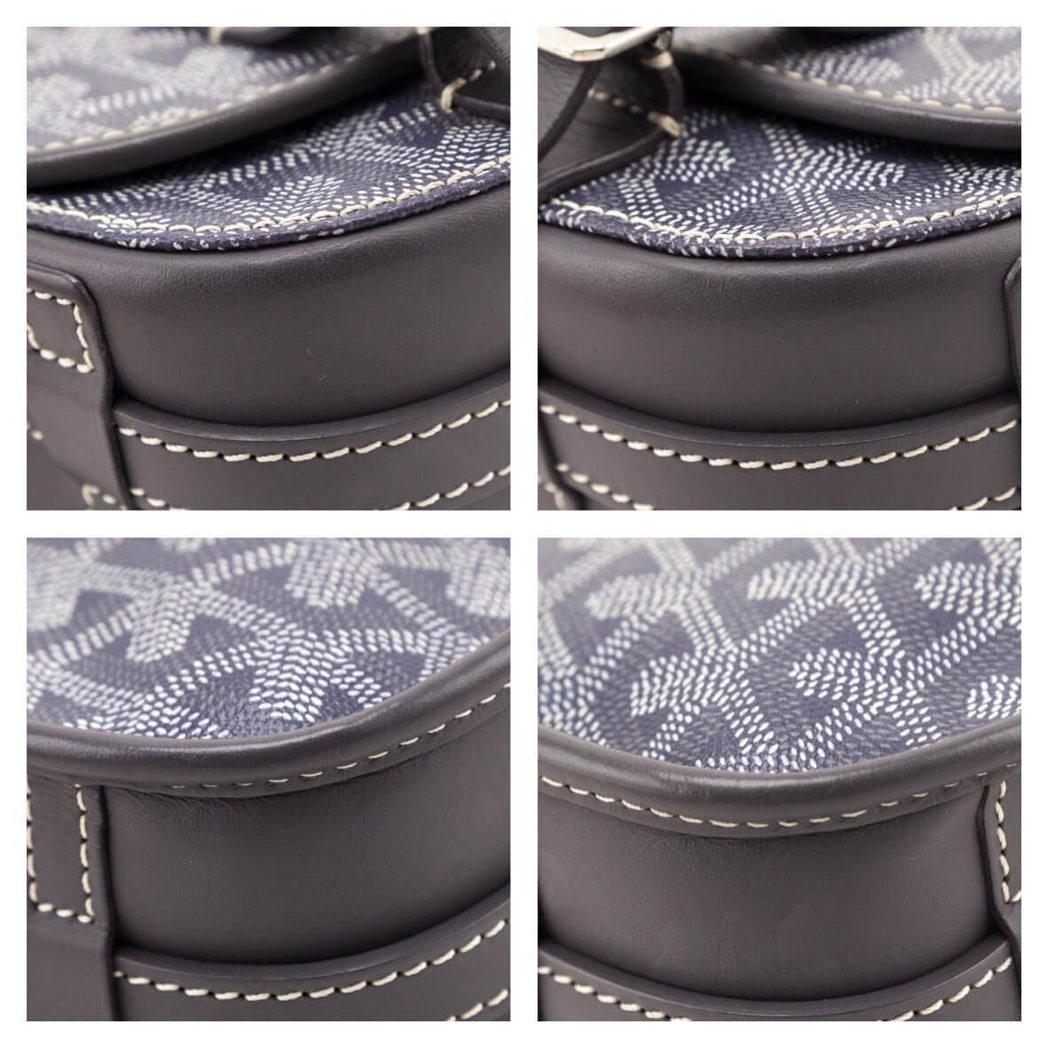 Goyard Grey Goyardine Belvedere PM Messenger Bag