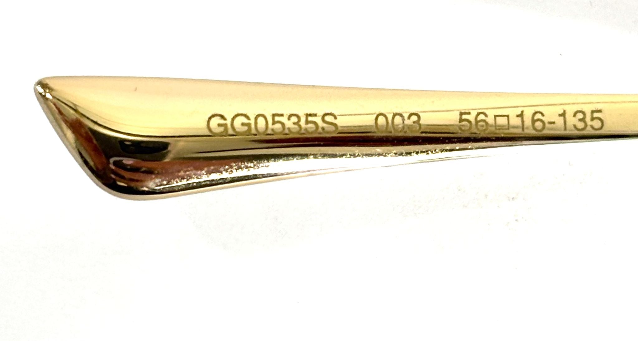 GUCCI 0535 LEAF OVERSIZED SUNGLASSES HAVANA GOLD