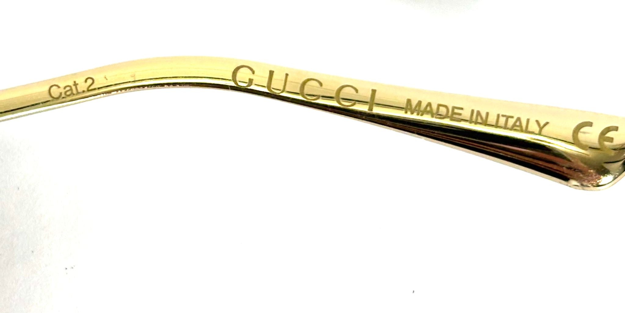 GUCCI 0535 LEAF OVERSIZED SUNGLASSES HAVANA GOLD