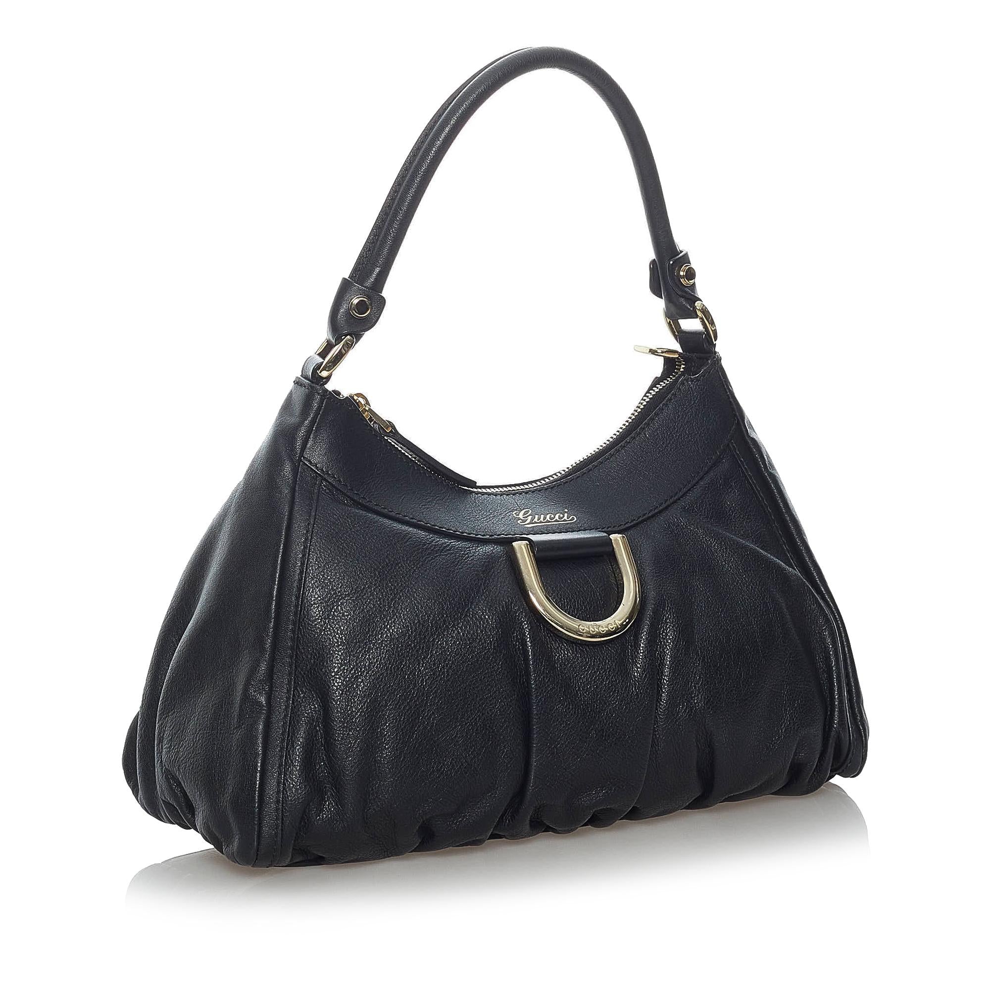 Gucci Abbey D-Ring Leather Shoulder Bag (SHG-37613)