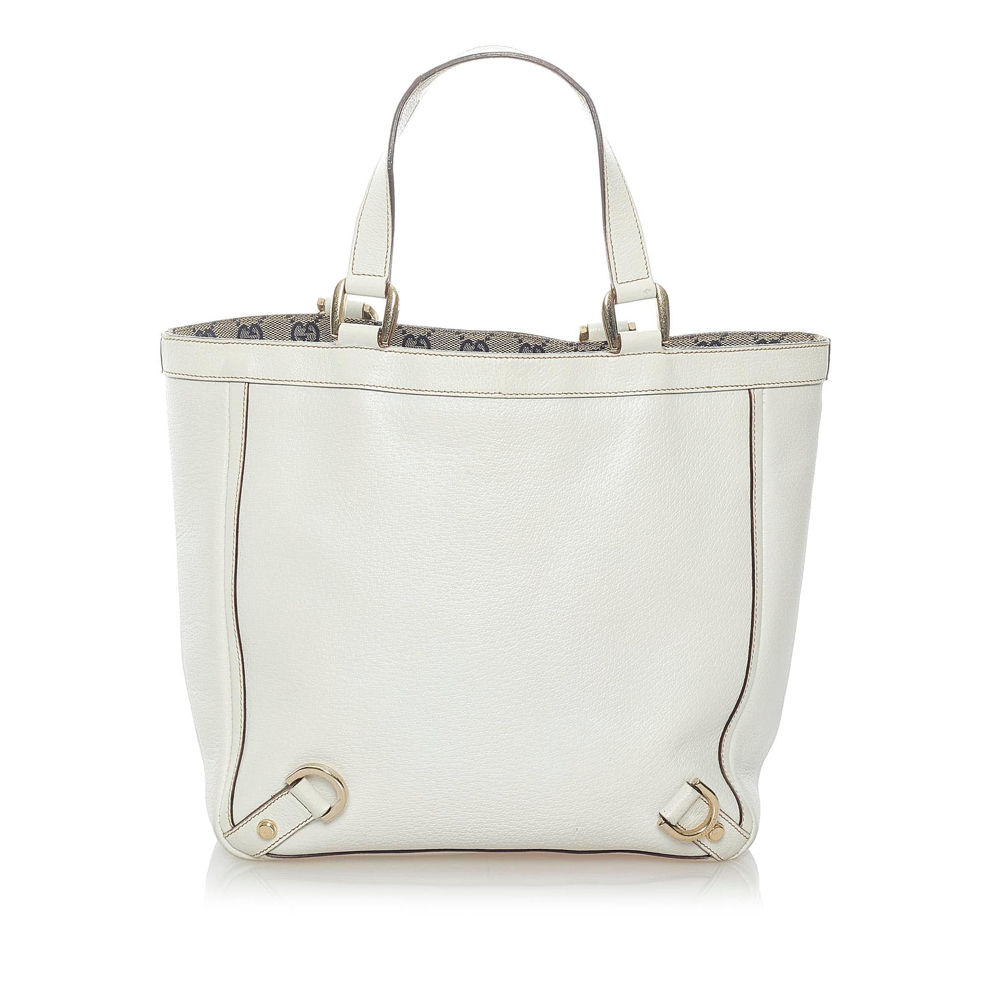 Gucci Abbey-D Ring Leather Tote (SHG-37761)