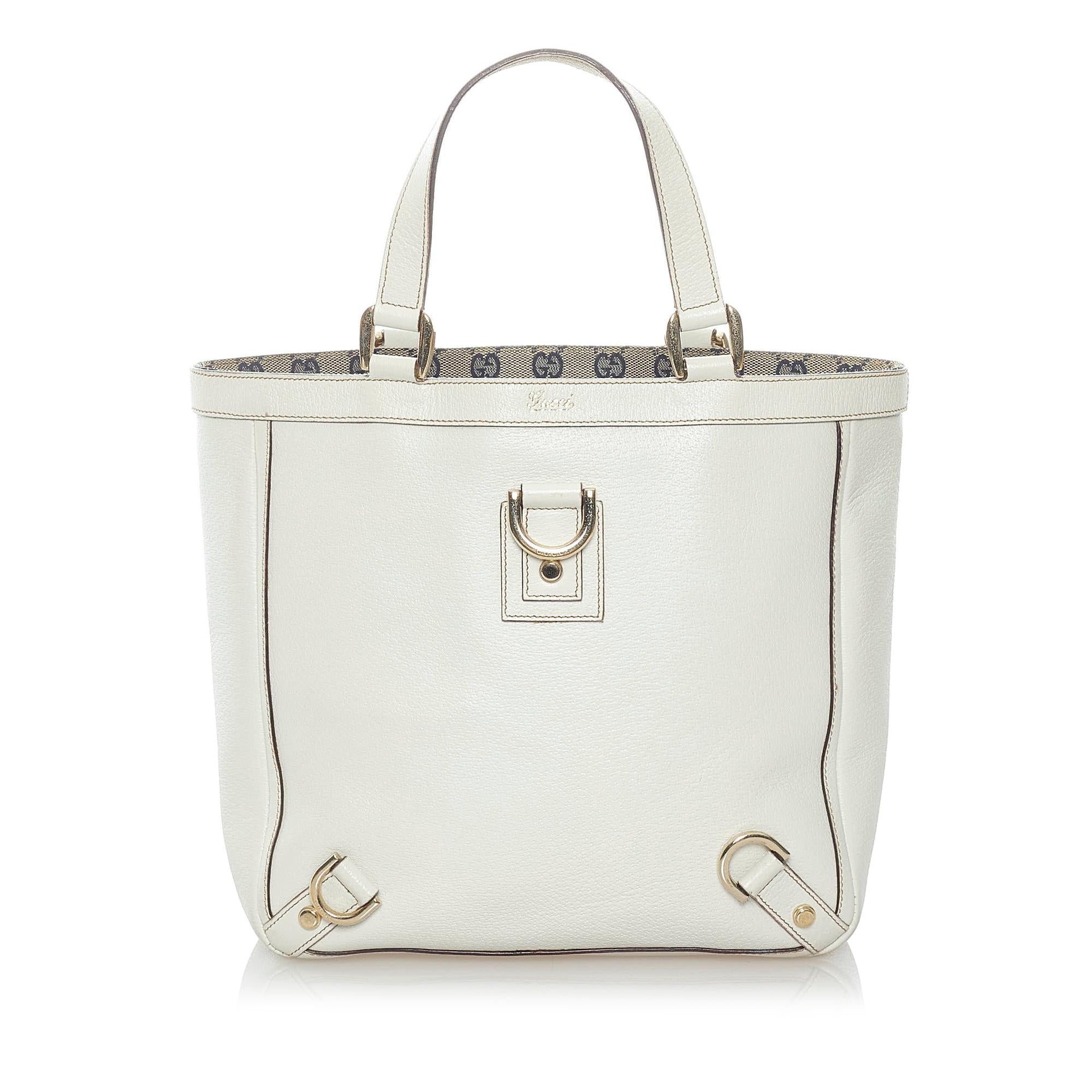 Gucci Abbey-D Ring Leather Tote (SHG-37761)