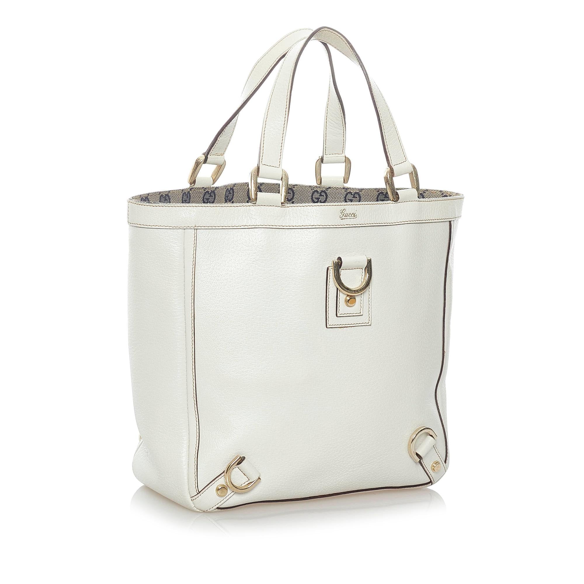Gucci Abbey-D Ring Leather Tote (SHG-37761)