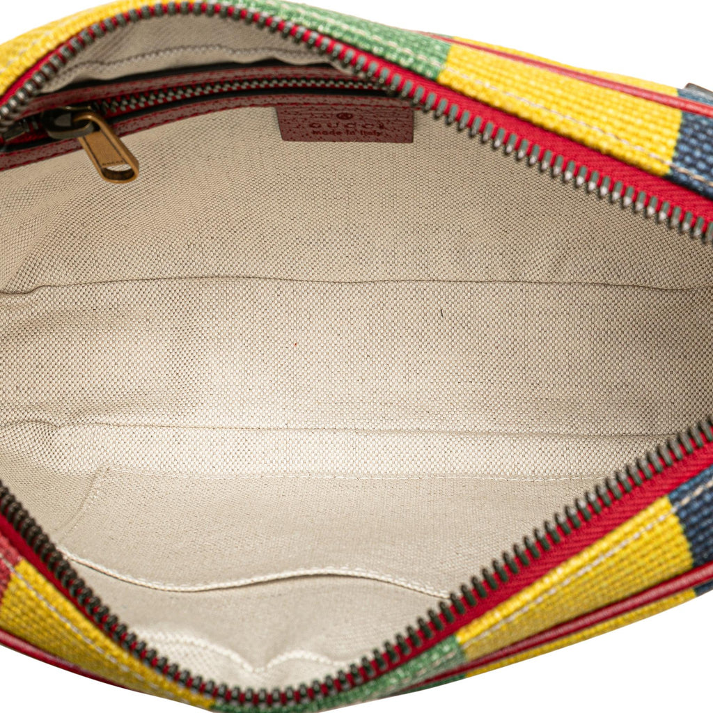 Gucci Baiadera Canvas Stripe Belt Bag